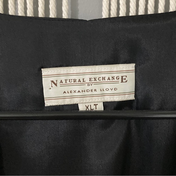 Men’s Natural Exchange Alexander Lloyd Striped Vest Size XLT Black & Silver - Picture 3 of 11